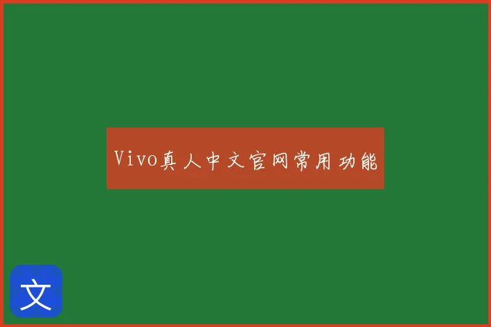 Vivo真人中文官网常用功能
